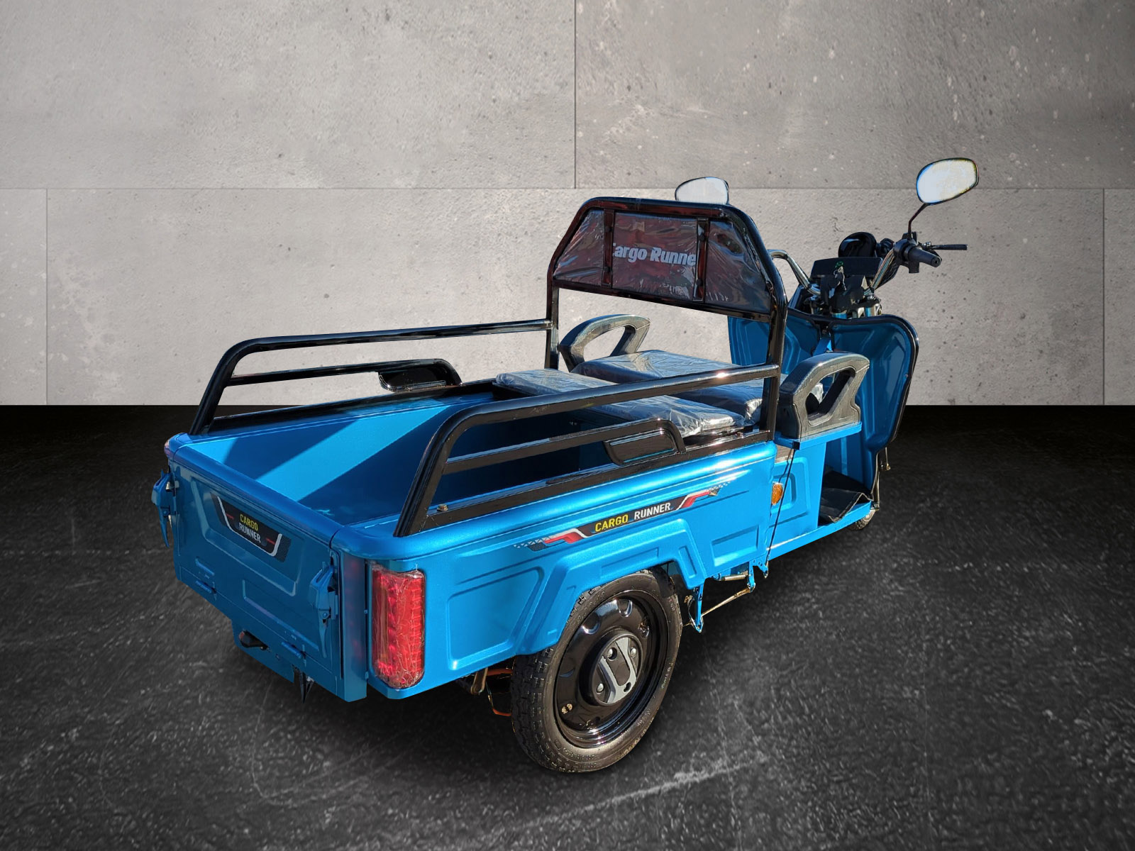 Elektro-Pritsche Cargo Runner Compakt 25 km/h - Elektrischer Kipper - Transportfahrzeug, Lastenfahrzeug, Elektro Pritschenwagen