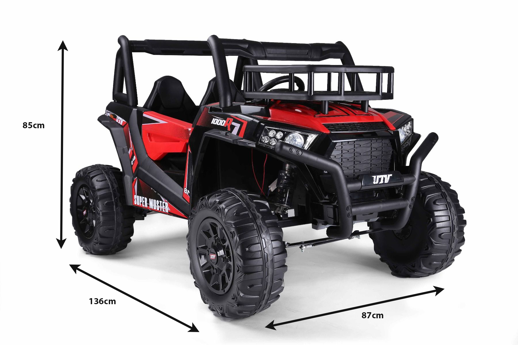 Elektro-Kinderauto UTV Ride Jeep - Elektrofahrzeug für Kinder, Elektro Kinderquad 2-Sitzer 2x200 Watt