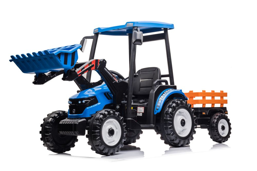 Kindertraktor - elektrischer Traktor Hercules mit Dach, Anhänger und Schaufel, 2 x 45 Watt - 6 km/h
