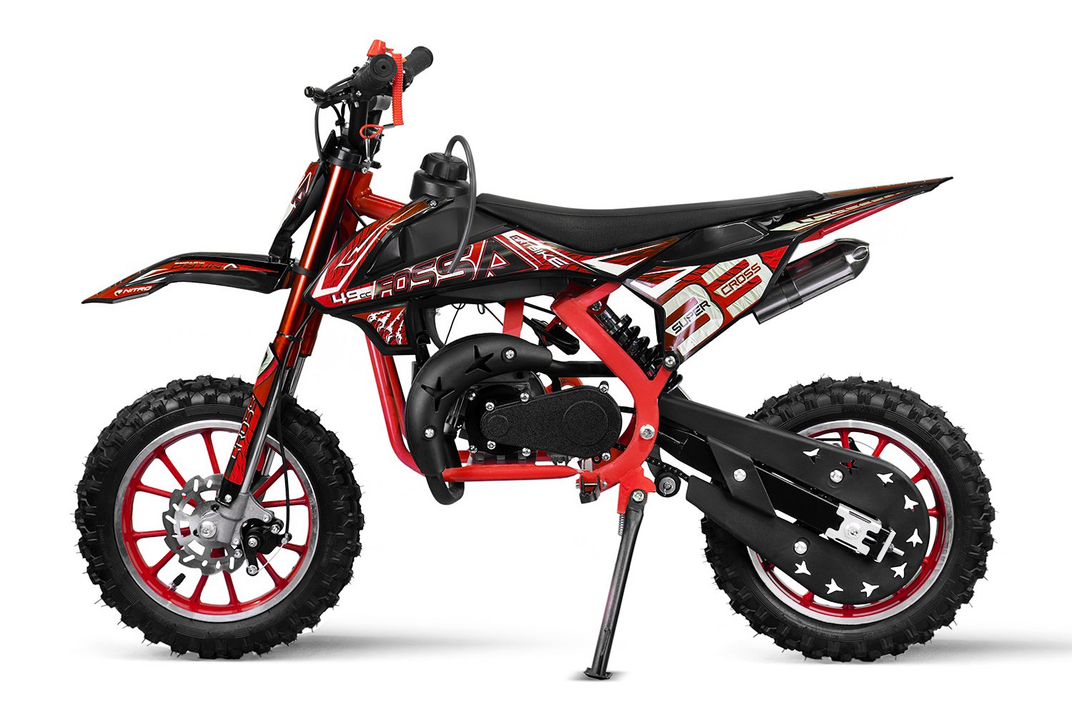 NITRO MOTORS 49cc mini Kinder Dirtbike Fossa Fun 10 Zoll, Kinder Motorcross Bike