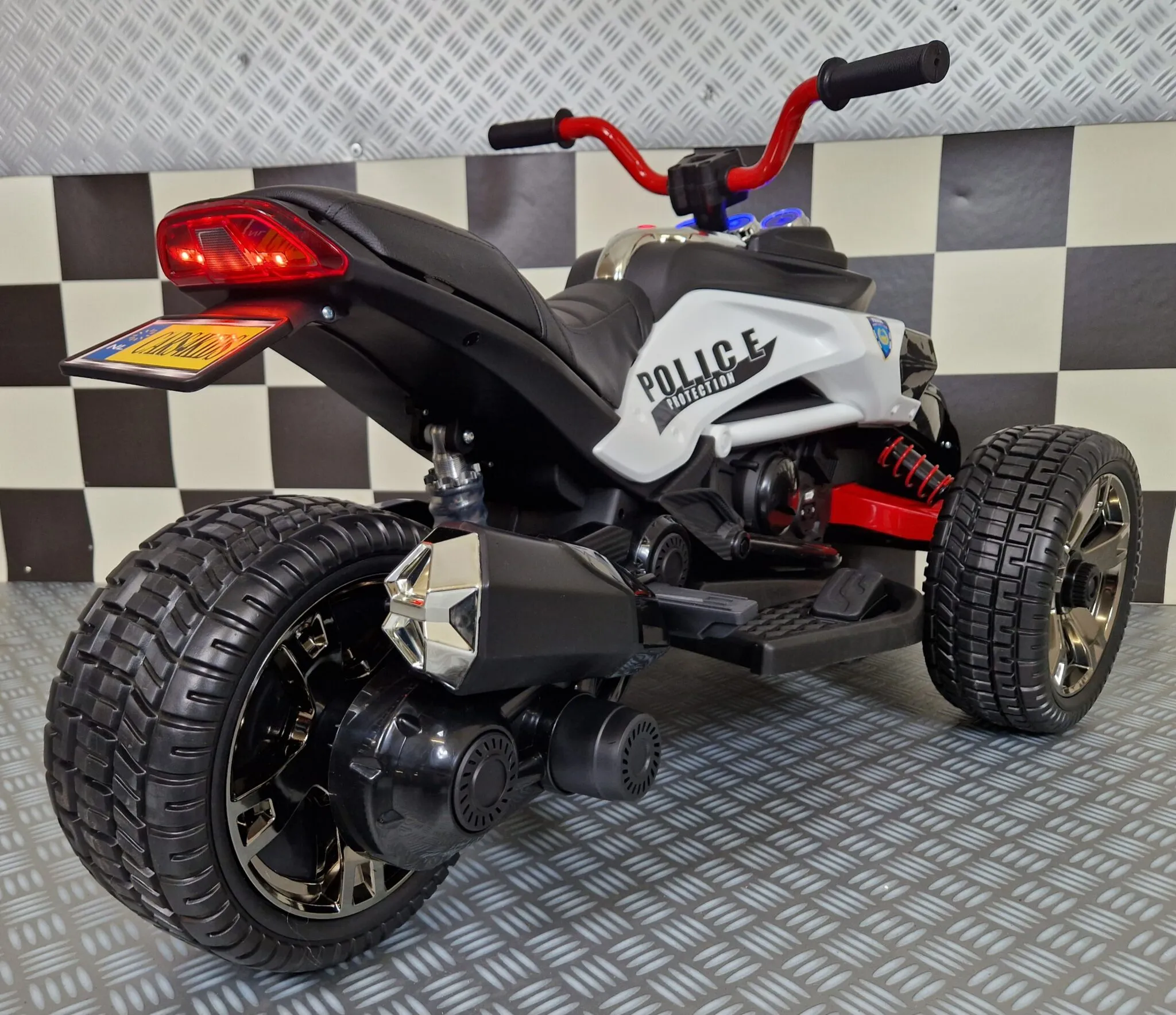 Elektro Kinder Motorrad Trike Dreirad Sport - E-Trike - Elektro-Motorrad mit 3 Rädern für Kinder, Kindermotorrad 2 Räder vorn, 1 Rad hinten