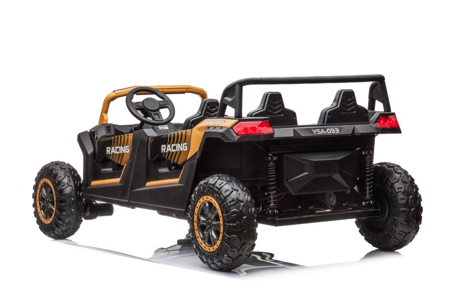 SUPER BIG XXL Elektrokinderauto 4-Sitzer 11 km/h, Kinderbuggy mit 4 Plätzen, 2x2-Sitzer Elektro Kinderfahrzeug, Elektro-Buggy für 4 Kinder