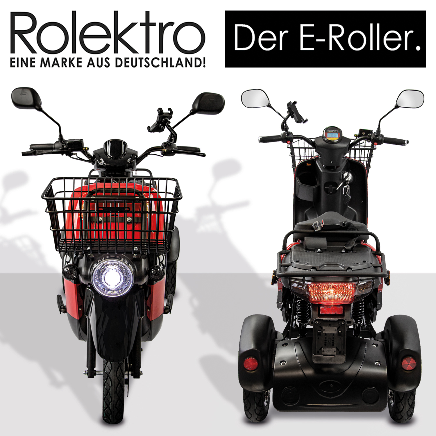 Rolektro E-Carrier 25 V.2 als Liefermobil, mit oder ohne Koffer, 2 Akku-Varianten