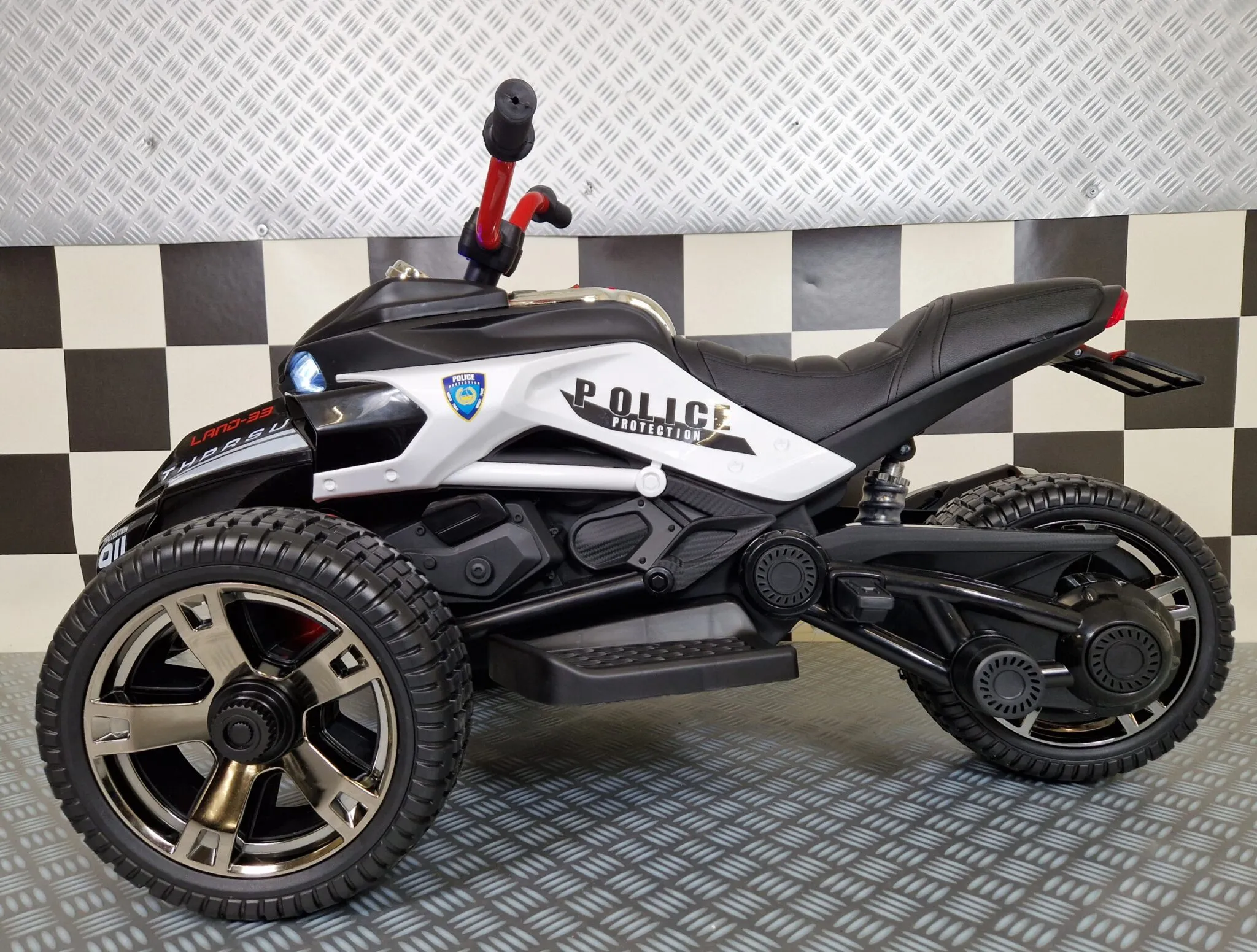 Elektro Kinder Motorrad Trike Dreirad Sport - E-Trike - Elektro-Motorrad mit 3 Rädern für Kinder, Kindermotorrad 2 Räder vorn, 1 Rad hinten