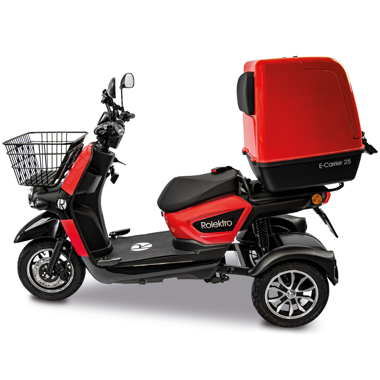 Rolektro E-Carrier 25 V.2 als Liefermobil, mit oder ohne Koffer, 2 Akku-Varianten
