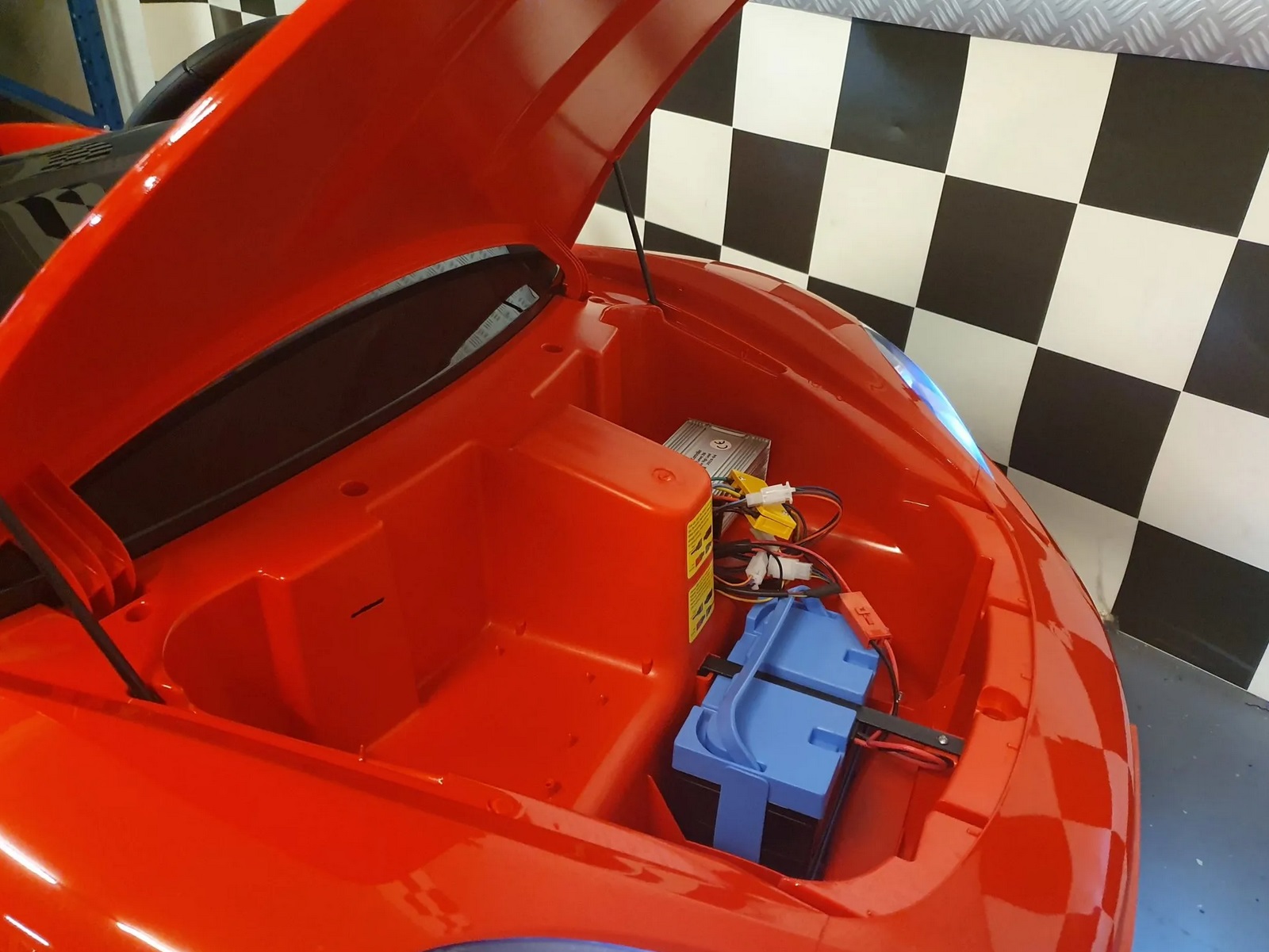 XXL Elektro Kinderfahrzeug für 2 Kinder, 350 Watt bis zu 15 km/h, Luftreifen, Zuladung 100 kg, Elektrauto für Kinder