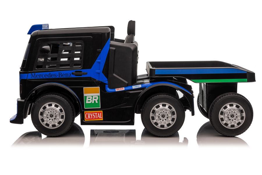 Elektro-LKW für Kinder - 8 km/h Mercedes XMX622B Kinder LKW mit Auflieger, Elektro Baustellenfahrzeug, Elektrokinderfahrzeug