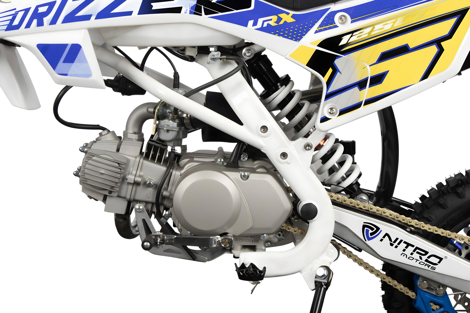 NITRO MOTORS 125cc Kinder Dirtbike Drizzel URX 14/12, Kinder Motorcross Bike, Benzinbike 70 km/h