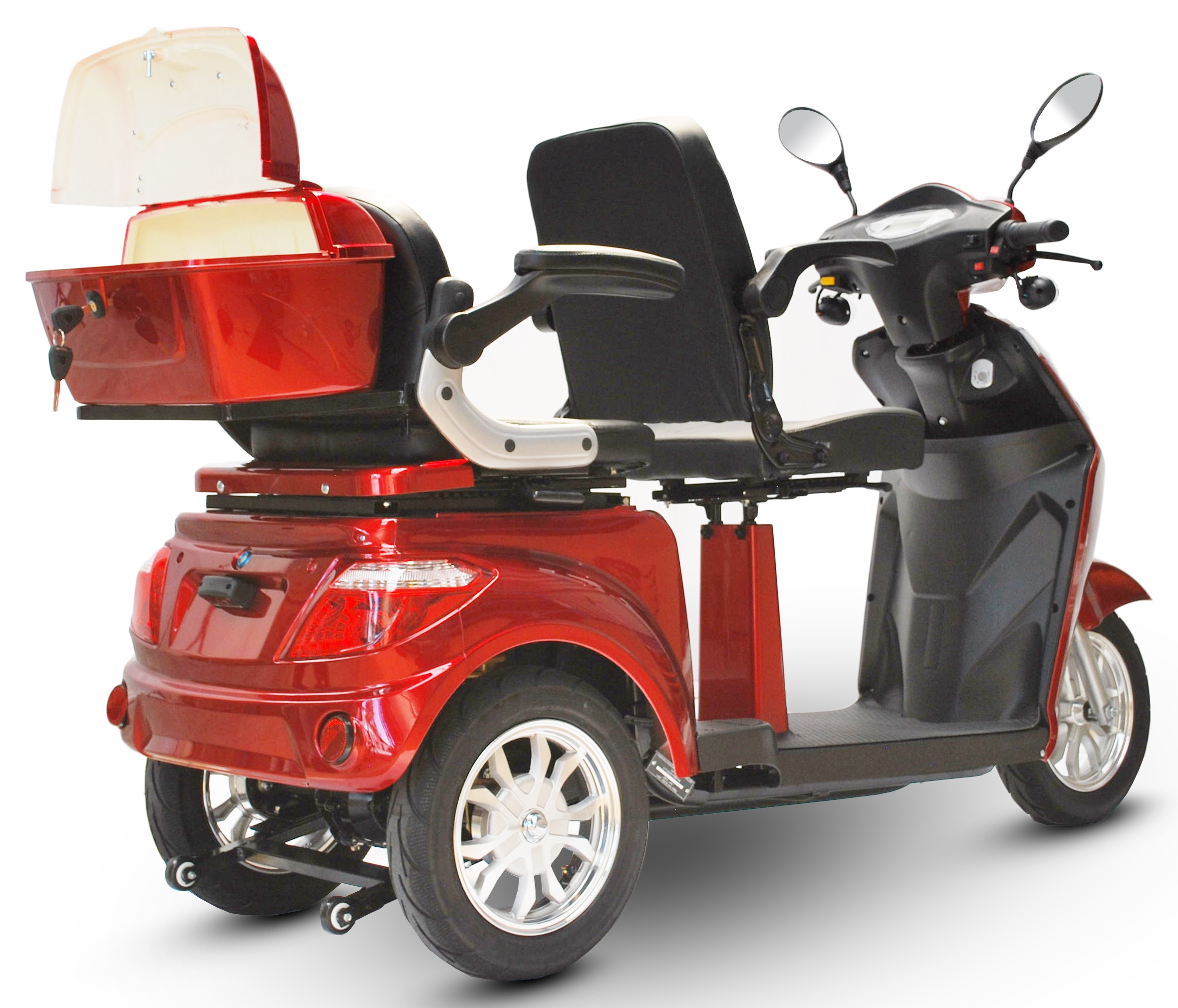 3 Rad Elektroroller DUO Doppelsitzer - Eco Engel 503 - Seniorenroller mit 2 Sitzen - 25 km/h (Blei/Lithium)