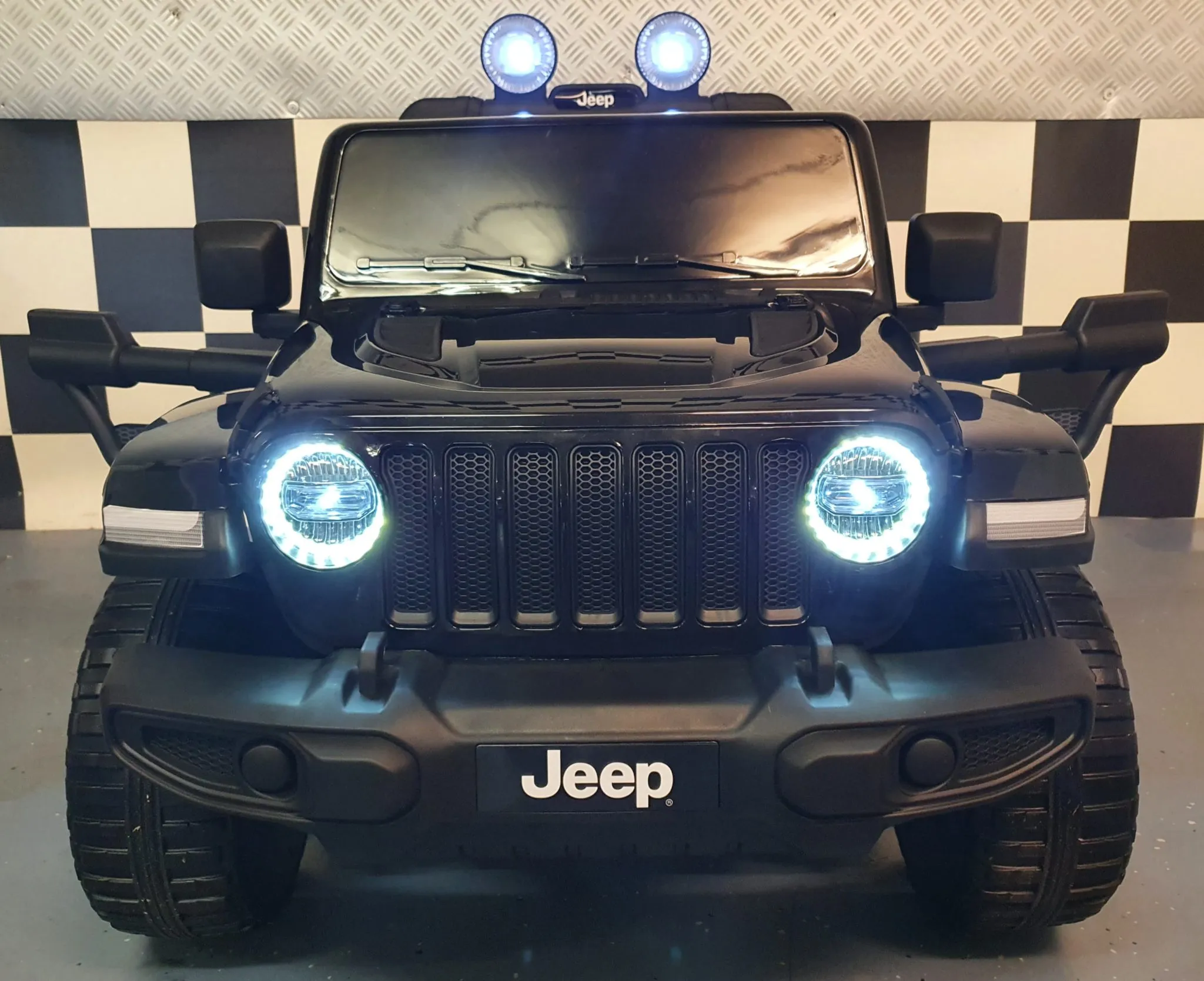 Elektro Kinderauto Jeep Wrangler Rubicon Allrad, 4x35 Watt, Elektro-Kinderfahrzeug