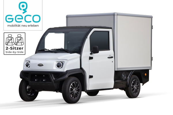 EEC Elektroauto Geco Heavy Cargo gXC 10kW inkl. 76V 150Ah LiFePO4 Akku, Kabinenroller