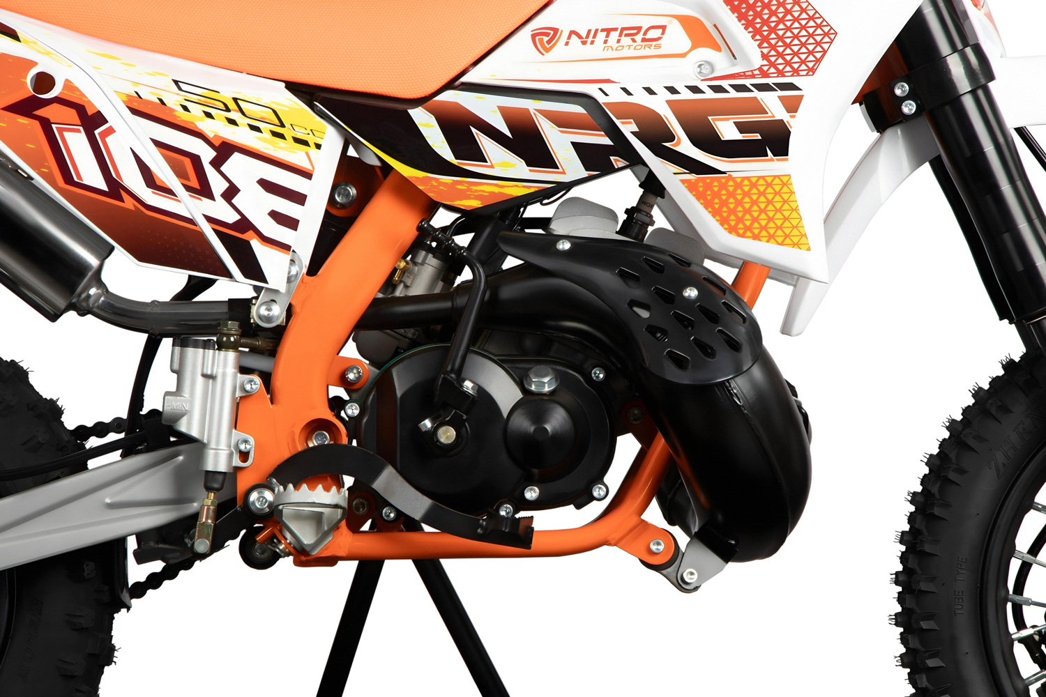 NITRO MOTORS 50cc midi Kinder Dirtbike NRG50 RS Racing 12/10 Zoll, Kinder Crossbike, Kindermotorrad mit 50 km/h