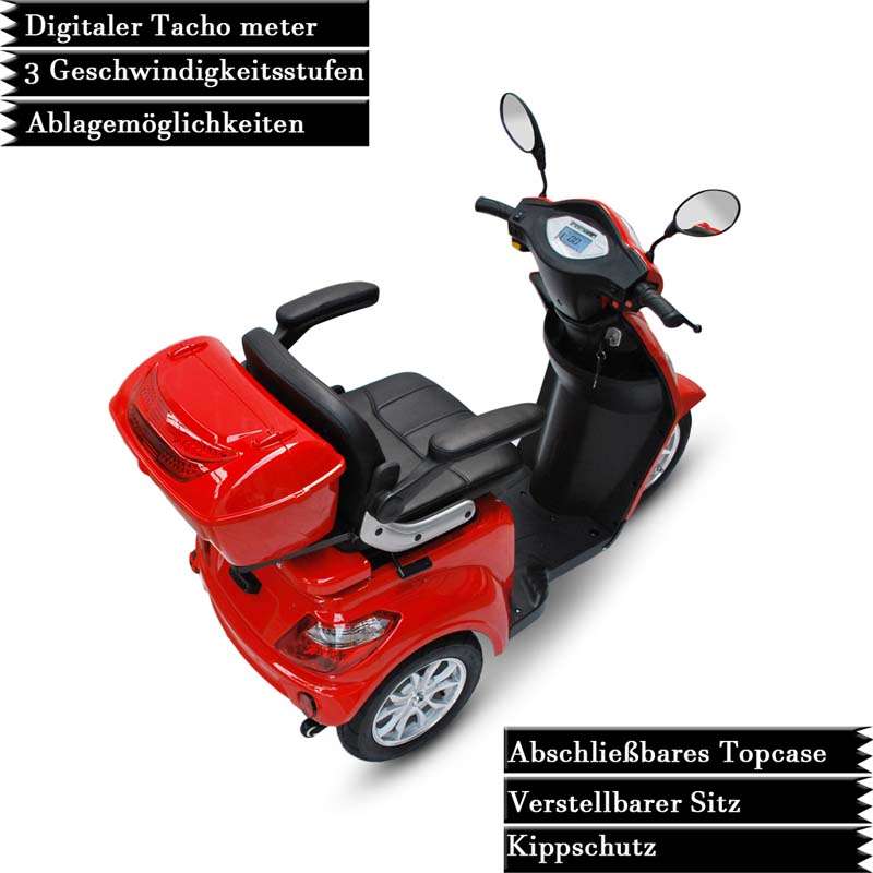 Elektro 3 Rad Roller Eco Engel 500, Seniorenroller, Elektromobil mit 1000 Watt und 15 km/h