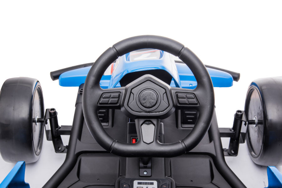 Kinder XL Elektroauto - 10 km/h "E-GoKart", Driftfunktion, 2 Motoren, Elektro Go Kart für Kinder bis 14