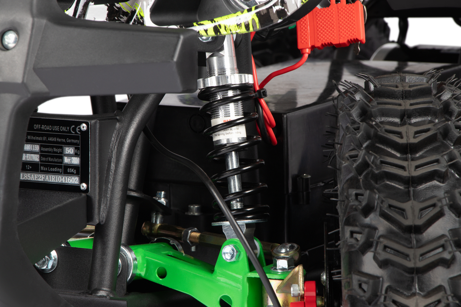 Elektro Kinderquad 1000 Watt, Nitro Motors Torino Eco mini Quad 36V Sport 6 Zoll, Snowy Profil