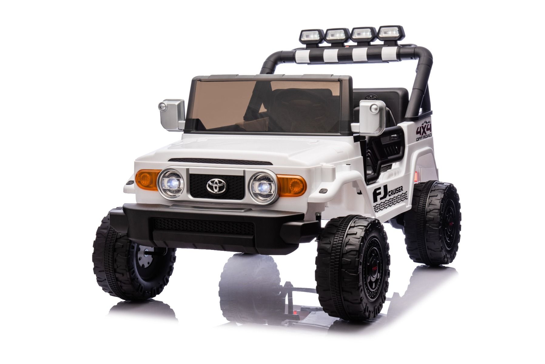 Kinder-Elektroauto Toyota FJ Cruiser XXL mit Allrad und Lithiumakku, Elektro Kinderfahrzeug 4x55 W, Elektrofahrzeug für Kinder 2-Sitzer