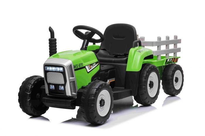 Elektro Kinderauto - Elektro Traktor mit Anhänger, Elektrotraktor für Kinder mit 2x25 Watt, Elektro Einsatzfahrzeug