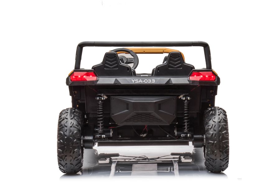 SUPER BIG XXL Elektrokinderauto 4-Sitzer 11 km/h, Kinderbuggy mit 4 Plätzen, 2x2-Sitzer Elektro Kinderfahrzeug, Elektro-Buggy für 4 Kinder