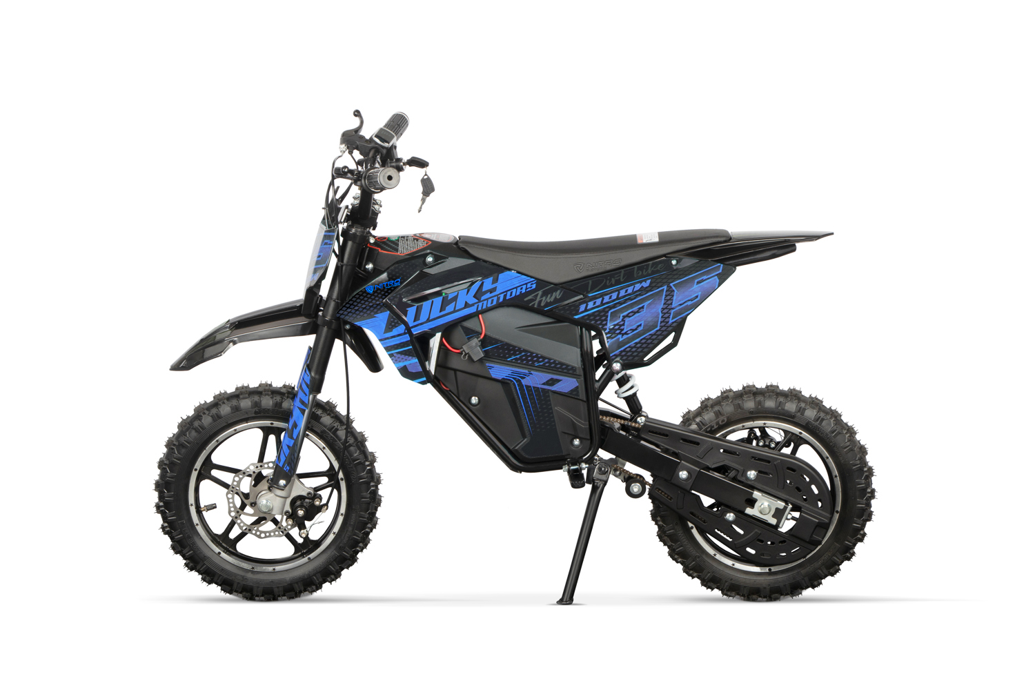 Kinder Elektro-Crossbike, Nitro Motors 1000W Eco mini Dirtbike Lucky Fun 10 Zoll