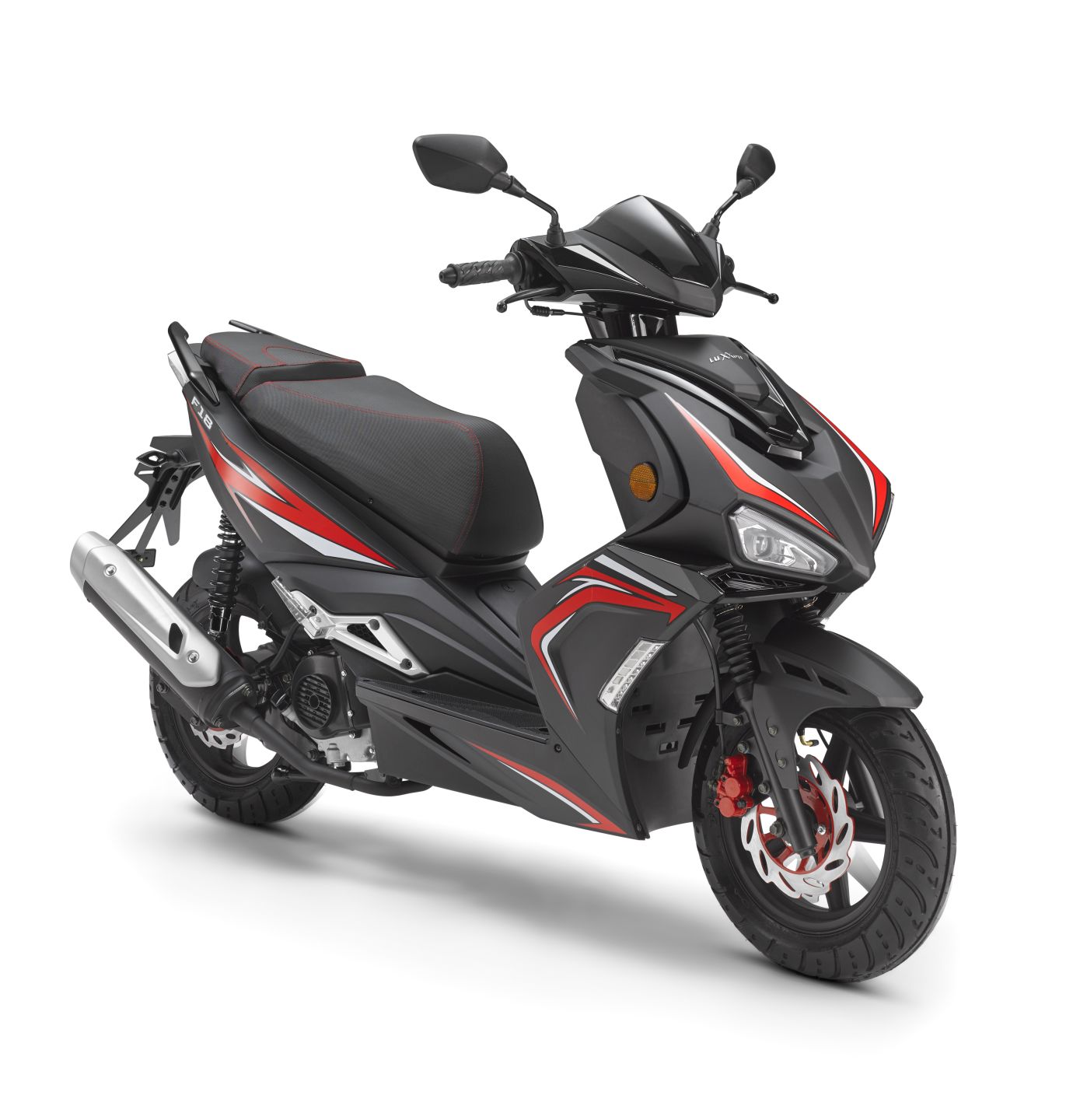LuXXon F18 Benzin Motorroller 45 km/h, 49-cm³-Motor, 2,1 kW/2,9 PS, 1 Zylinder, 4-Takt