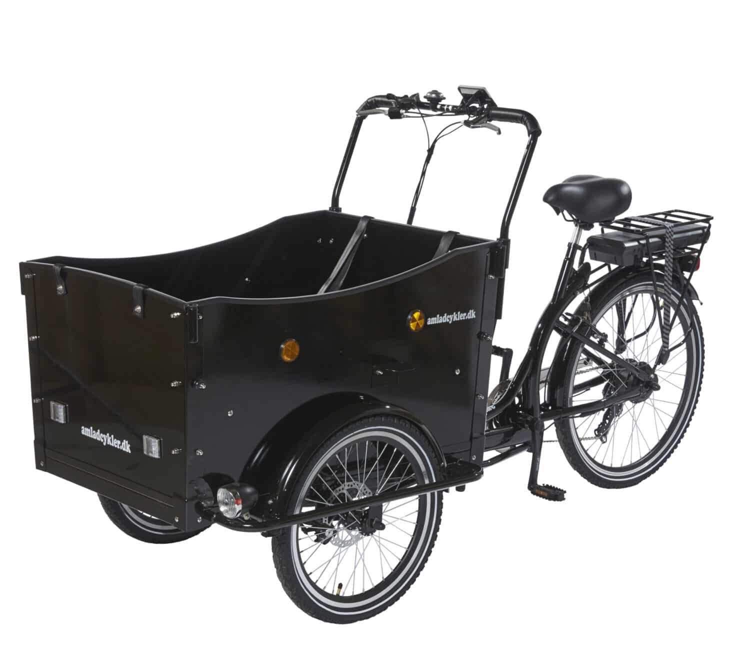 Ebike Transportfahrrad Deluxe, ElektroLastenfahrrad große Transportkiste für 4 Kinder inkl. Regenschutz