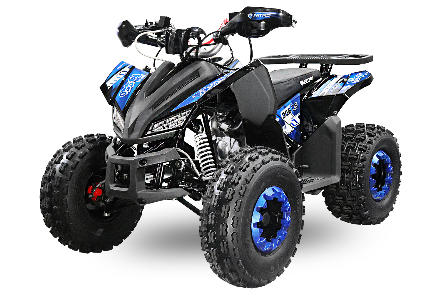 NITRO MOTORS 150cc midi Kinder Quad Rizzo RS8-3G Platin - Benzinquad für Kinder 8 Zoll