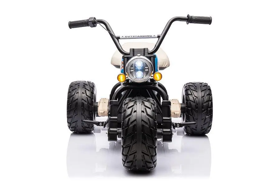 Elektro Kindertrike 10 km/h, Elektro Kindermotorrad Dreirrad, Elektromotorrad für Kinder, Chopper mit 2x800 Watt