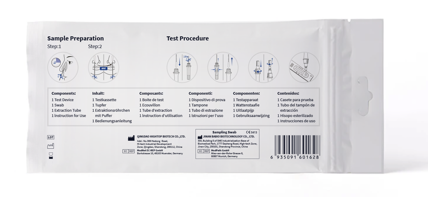10x Einzel Test Hohe Sensitivität Einzeln verpackt Für Jedermann