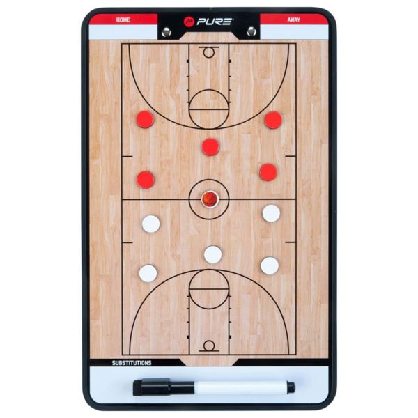 Pure2Improve Doppelseitiges Coach-Board Basketball 35×22 cm P2I100620