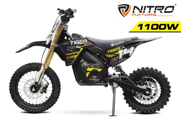 Kinder Crossbike Nitro Motors Tiger Deluxe Eco Dirtbike - Lithium 1100W 13Ah