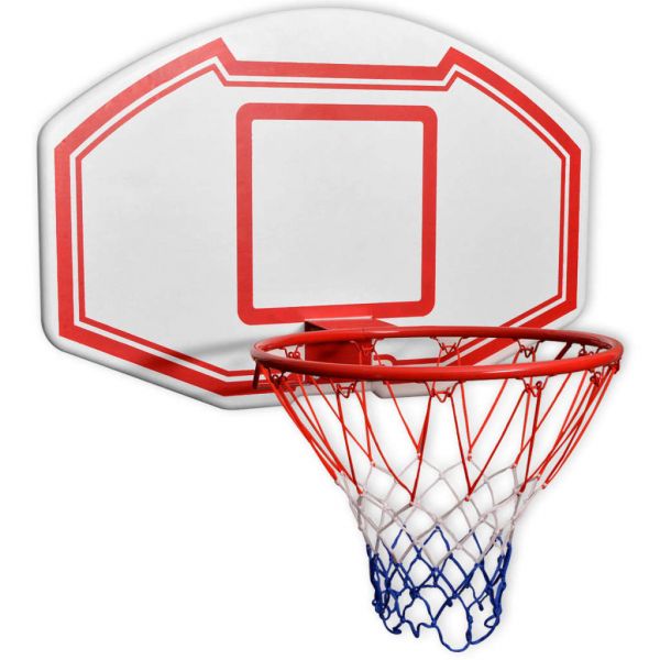 Basketballkorb-Set 3-tlg. Wandmontierbar 90 x 60 cm