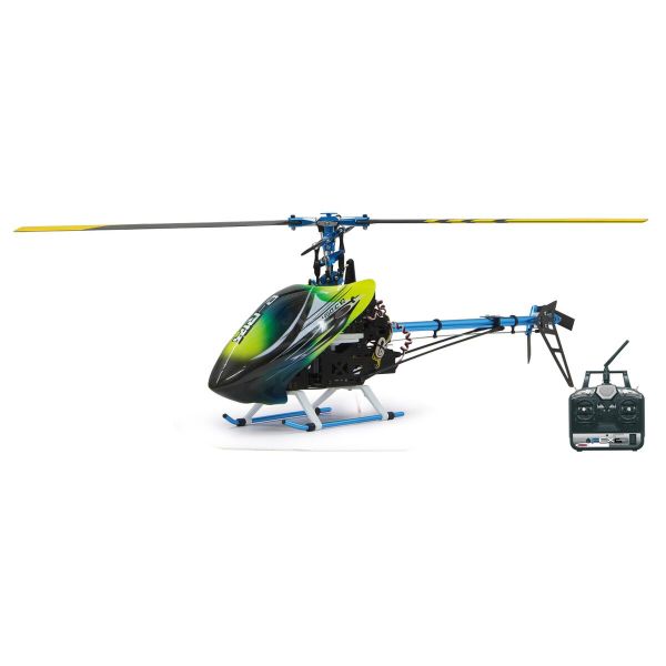 R/C Heli, Hubschrauber mit Fernbedienung, E-Rix 450 Carbon V2 ARF Gas links ohne Akku, mit Sender