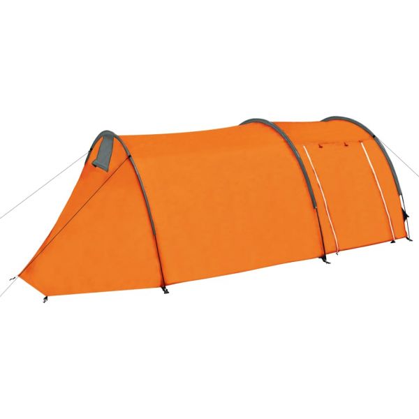 Campingzelt 4 Personen Grau und Orange
