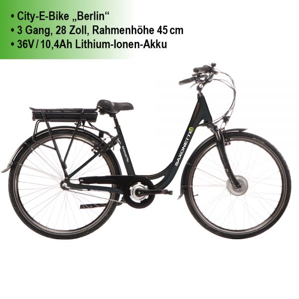 City E-Bike &quot;Berlin&quot; von SAXONETTE, 28 Zoll, 3 Gang, Lithium Akku, Elektrofahrrad
