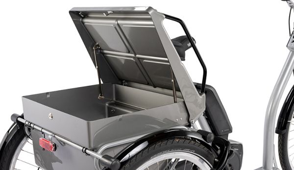 abschließbare Gepäckbox für Pfautec Fahrräder, Transportkorb Fahrrad, Fahrradbox regenfest