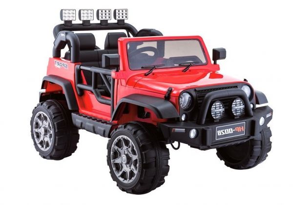 Kinderauto mit Gaspedal zum Fahren, Elektrofahrzeug Jeep HP002B Rot
