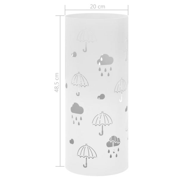 Regenschirmständer Regenschirm-Motiv Stahl Weiß