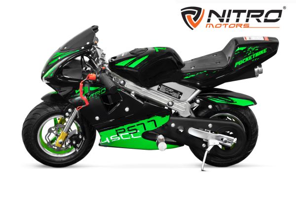 Nitro Motors Pocketbike 49cc PS77 6.5 Zoll - Minibike Racing Benzin-Pocketbike