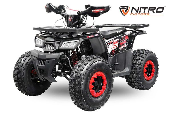 Nitro Motors Rugby RS8-3G midi Quad 125cc 8 Zoll Semi Automatik + RG, Benzin-Kinderquad Atv Platin Line