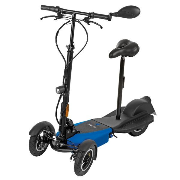Scuddy Dreirad Elektro-Scooter klappbar, 3 Räder Elektro-Roller 20 km/h, E-Trike, Dreiradscooter 250 W
