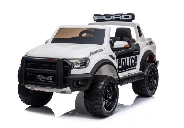 Elektro Kinderfahrzeug Polizeiauto 2-Sitzer Ford Raptor 2x45 Watt