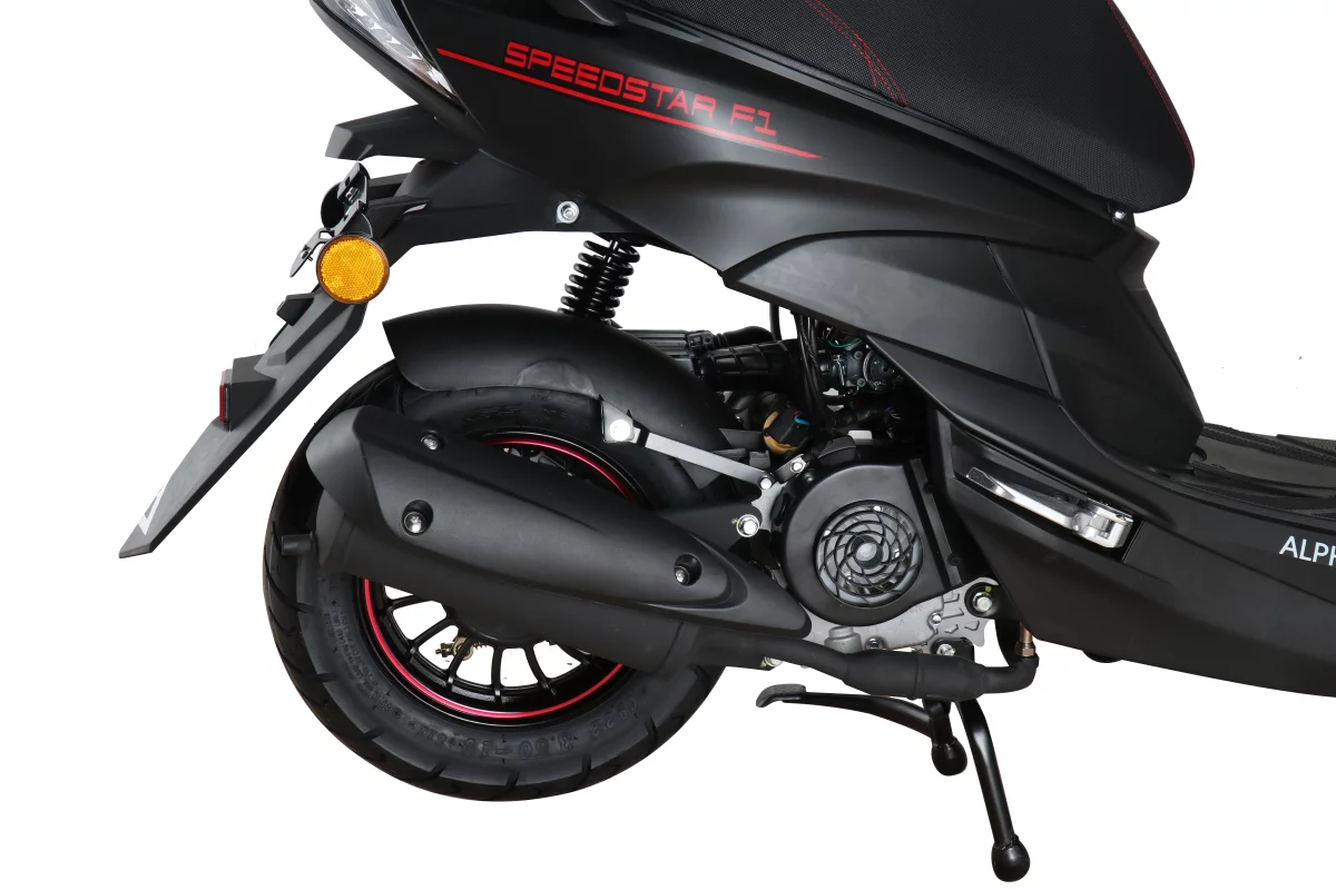 Motorroller Speedstar FI 50 ccm 45 km/h EURO 5 mattschwarz inkl. Topcase |  Eco-Wheel