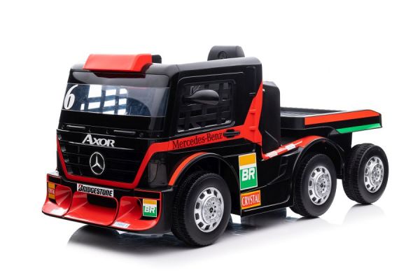 Elektro-LKW für Kinder - 8 km/h Mercedes XMX622B Kinder LKW mit Auflieger, Elektro Baustellenfahrzeug, Elektrokinderfahrzeug