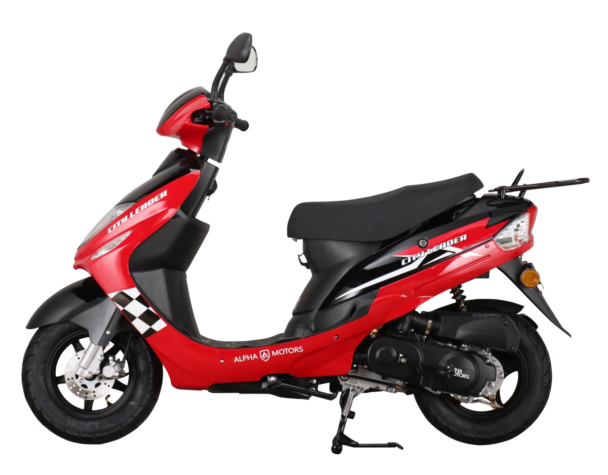 Motorroller Cityleader 50 ccm, 25km/h oder 45 km/h, 2-Rad Roller, EURO 5  inkl. Topcase | Eco-Wheel