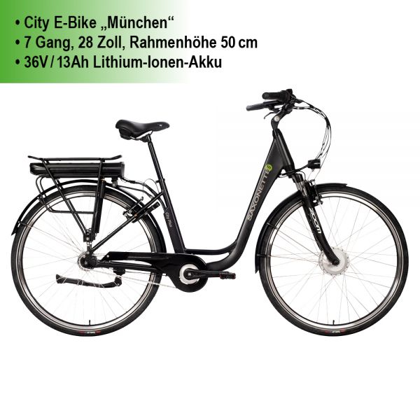 City E-Bike &quot;München&quot; von SAXONETTE, 28 Zoll, 7 Gang, Lithium Akku, Elektrofahrrad-Copy