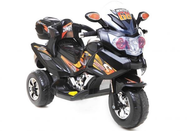 Kinder-Elektrofahrzeug, Motorrad PB378 Schwarz, Kindermotorrad Elektro Trike, Elektro Motorrad für Kinder