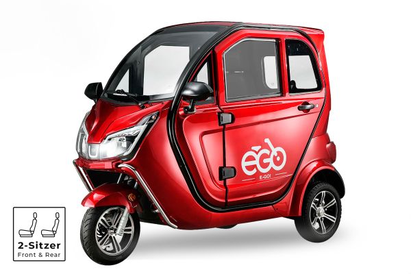 EEC Elektroauto E-GO! eK3 V2 - Elektro Seniorenauto, E-Auto mit 3 Rädern, Seniorenauto 45 km/h